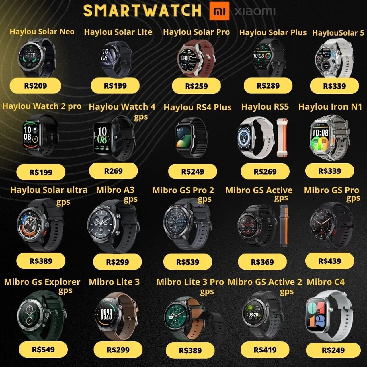 Smartwatch Xiaomi Aparti de R$189, linha completa  - Foto 3