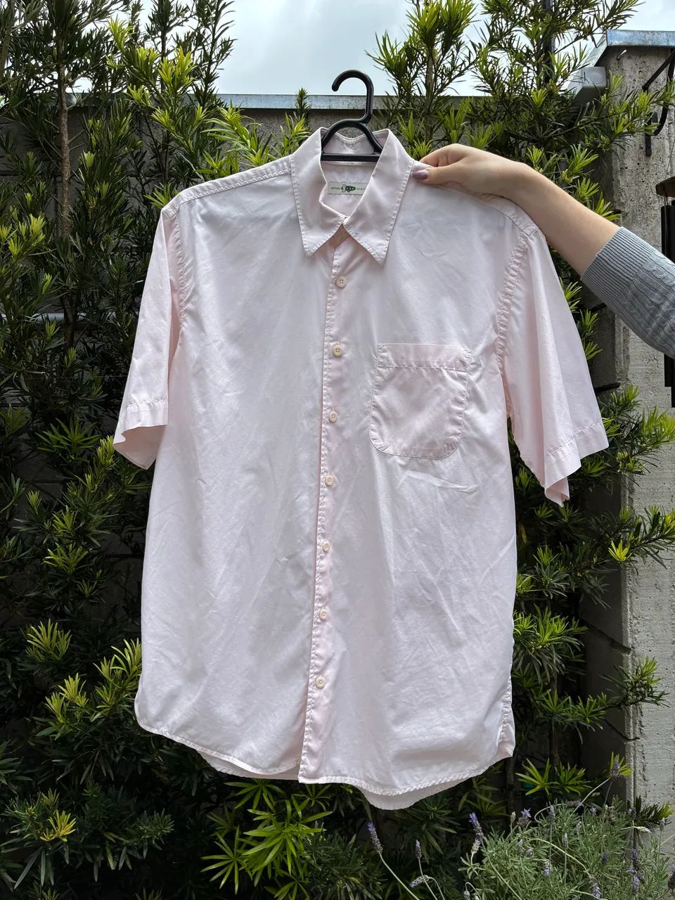 Camisa rosa claro masculina marca Base 