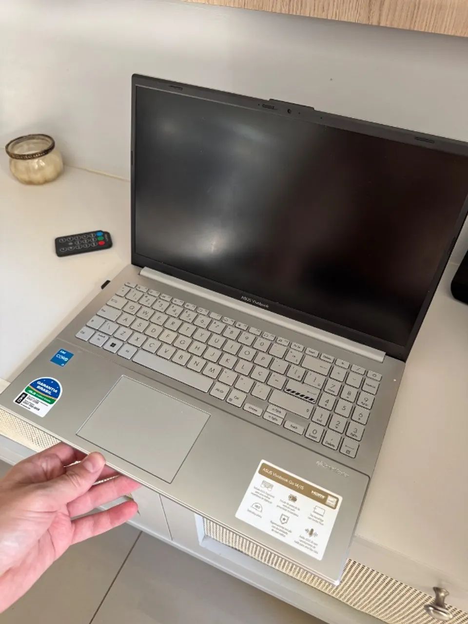 Notebook ASUS com 3 meses de uso, I3, 8GB RAM e SSD 512GB, Windows 11 original com NF