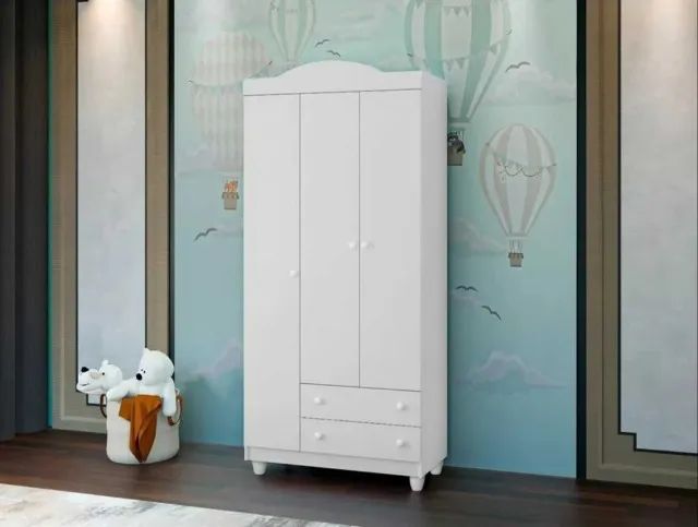 Guarda Roupa Infantil 3 Portas 2 Gavetas DIVIDIMOS EM ATÉ 10X SEM JUROS