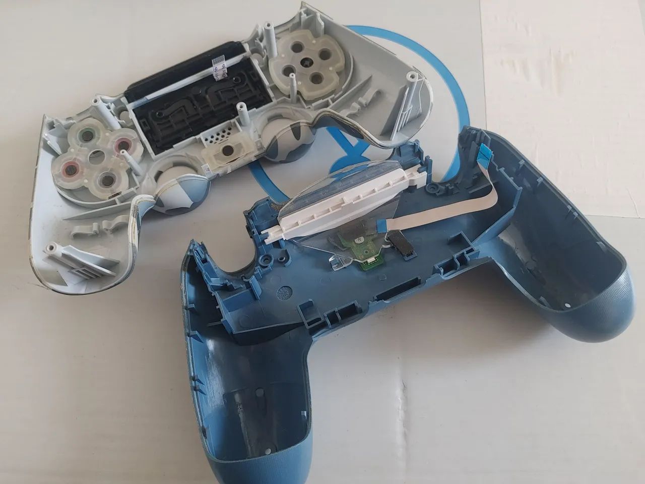 Carcaça Camuflado Azul. Controle Ps4 - Foto 2