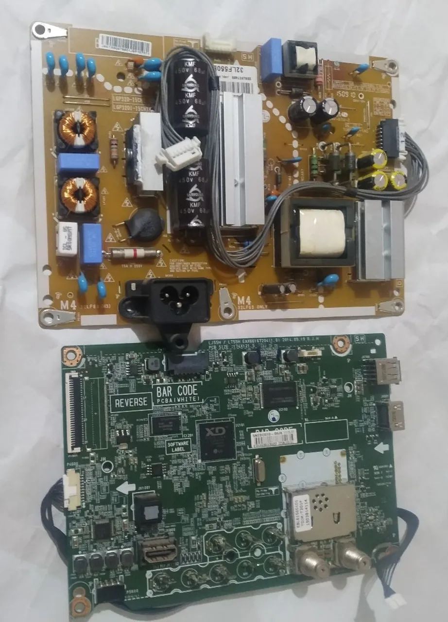 Placas fonte + video Tv lg lcd 32LF550B