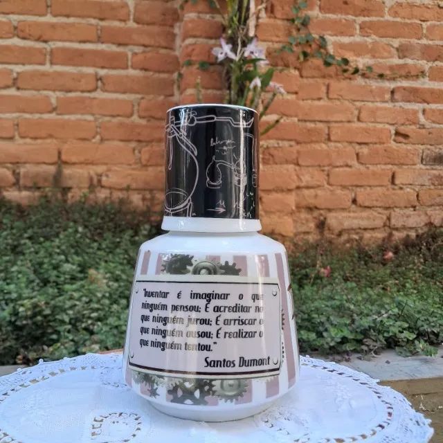 Moringa Porcelana com Copo - Tema Santos Dumont e Inspiração Criativa