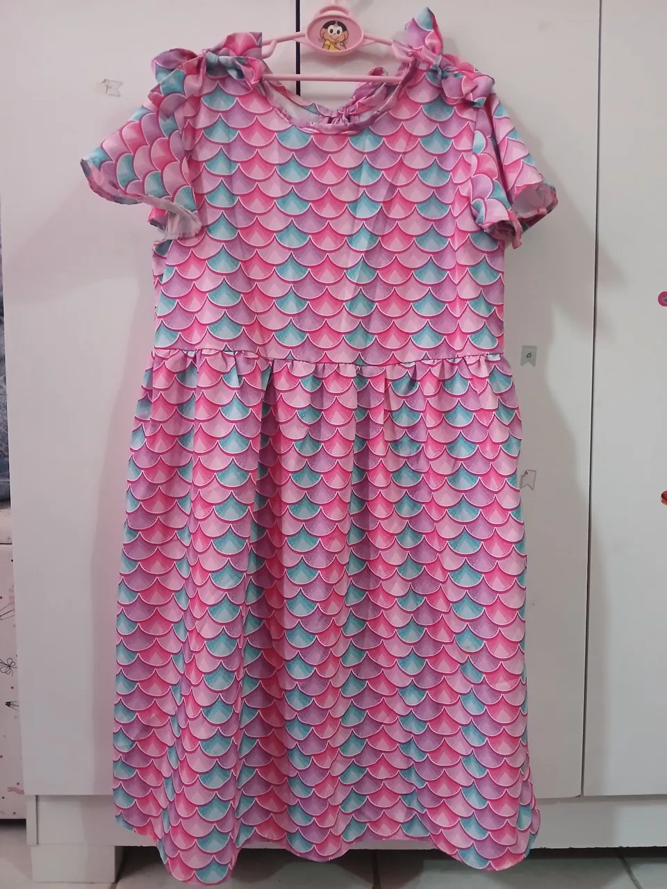 Vestido Infantil Estampa de Sereia