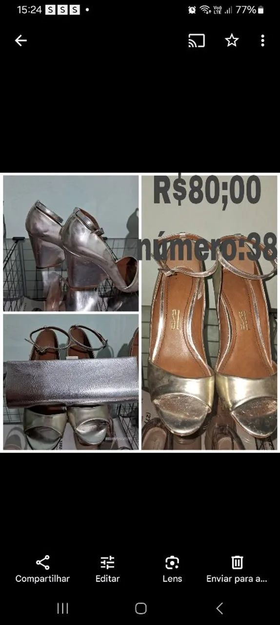 Conjunto sandália com bolsa