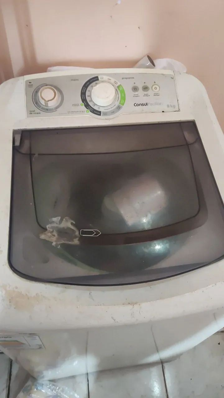 Máquina de lavar roupa Consul 8kg quebrada para reposição 