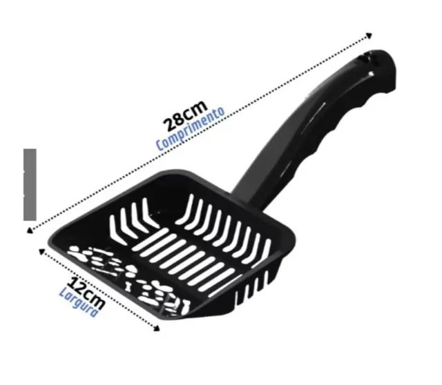 Pá Higiênica Furacão Pet para Cães e Gatos Azul - Foto 2