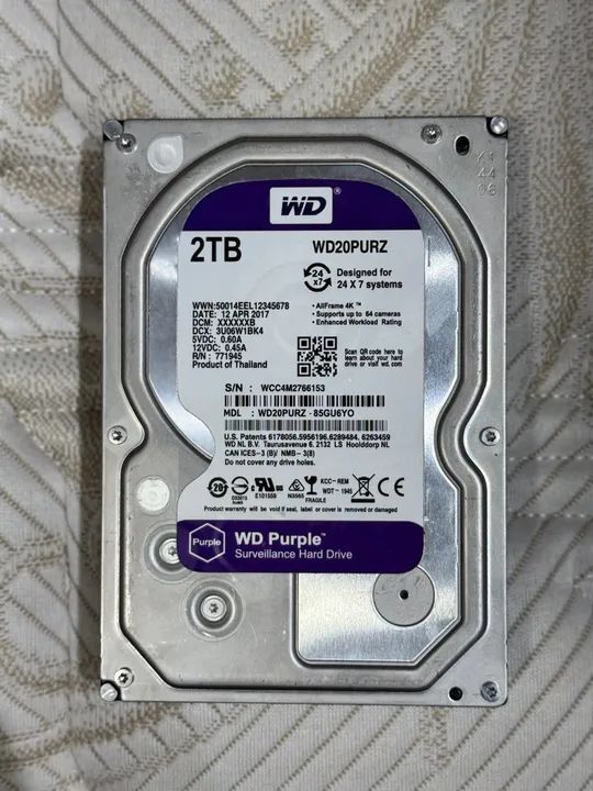 Hd Interno Wd Purple 2tb Sata 64mb 5400 Rpm - Wd20purz - Foto 3