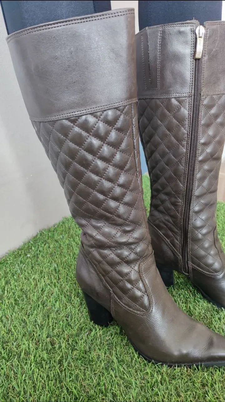 Bota de Couro Marrom 36 - Arara Brasil - Foto 2