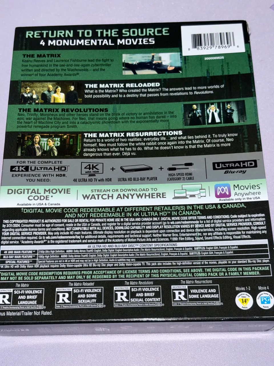 Bluray Matrix - Déjà Vu Collection 4k - Foto 3