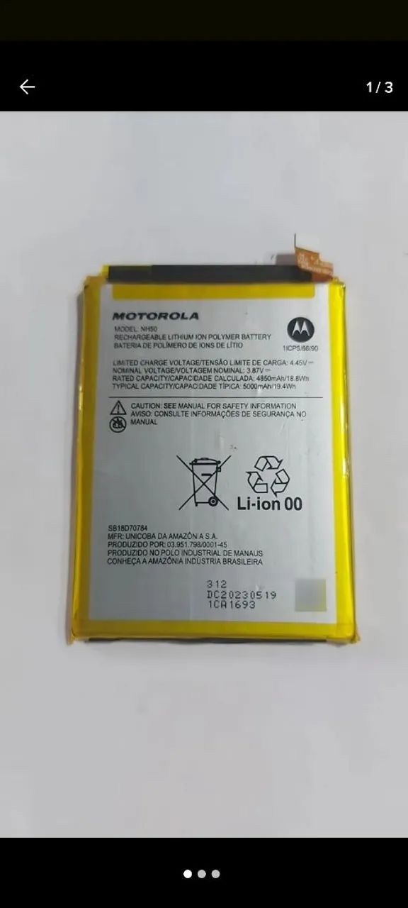 Bateria Original Motorola NH50 - 5000mAh - Foto 3