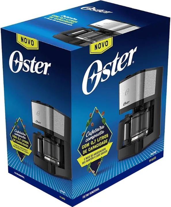 Cafeteira Oster Inox Compacta OCAF300, c/ jarra de vidro 0,75L - 220V (NOVO) - Foto 6