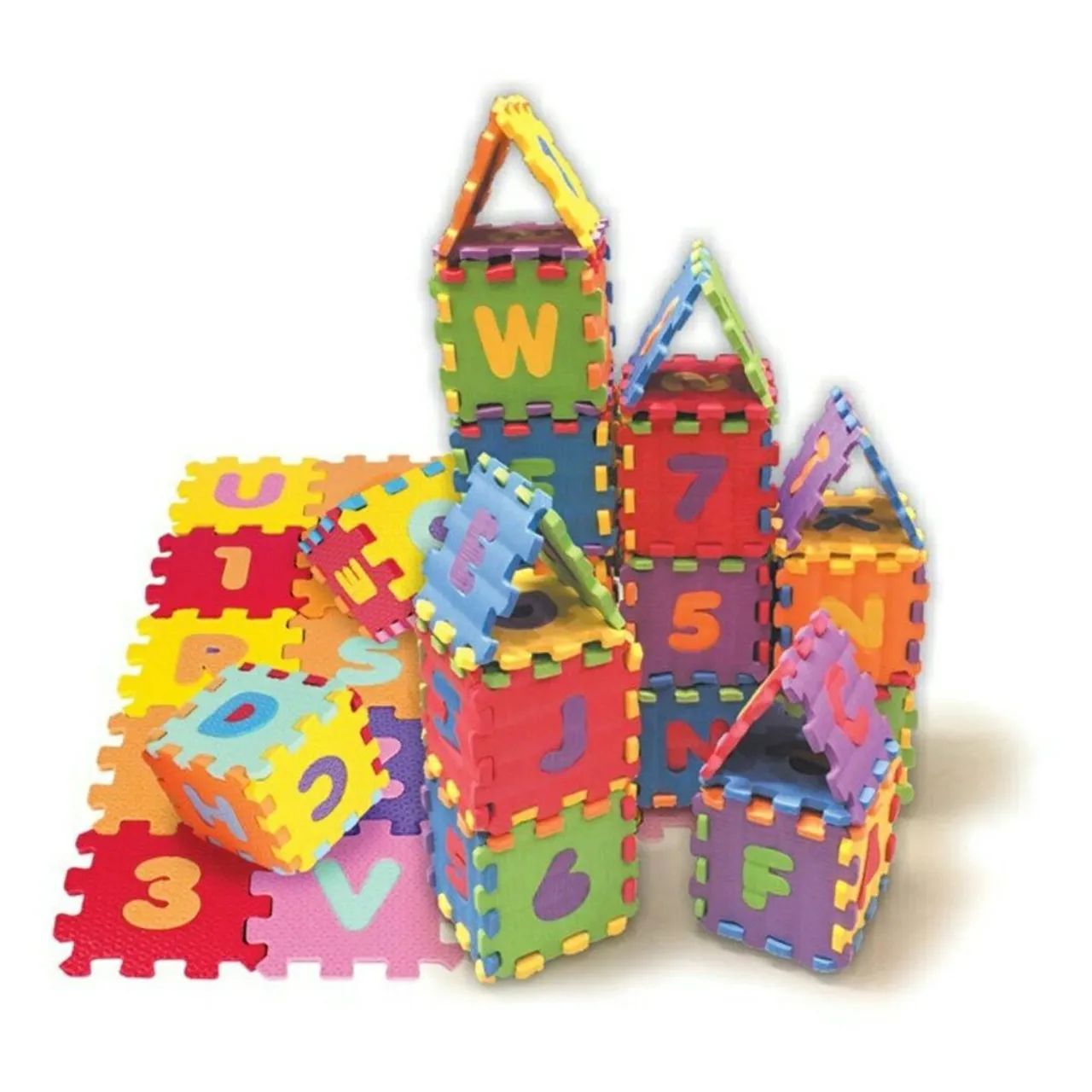 Tapete de EVA com letras e números 36pcs - Foto 3