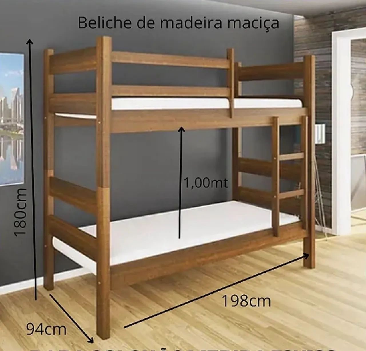 Beliche Reforçada Madeira Tauari Nova 