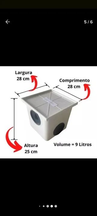 Caixa de gordura invisível cola piso 9 litros - Foto 3