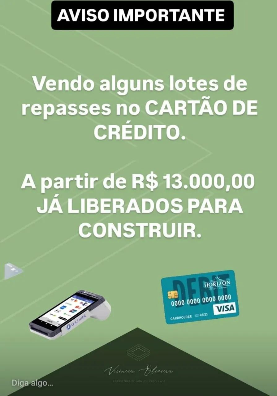 Repasso lote da BURITI - ACEITO Cartão de Crédito 