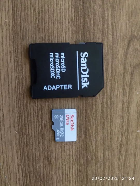 Cartão de memória micro com adaptador SD card SanDisk Ultra 256gb original 