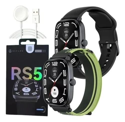 Smartwatch Haylou Rs5 2.01 Amoled Screen Hd 2 Pulseiras