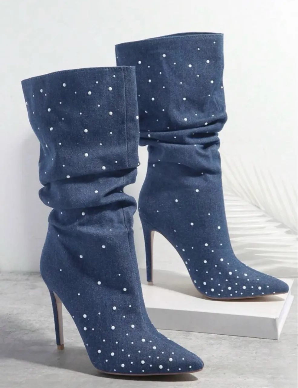 Botas Jeans com Strass | Tam. 38