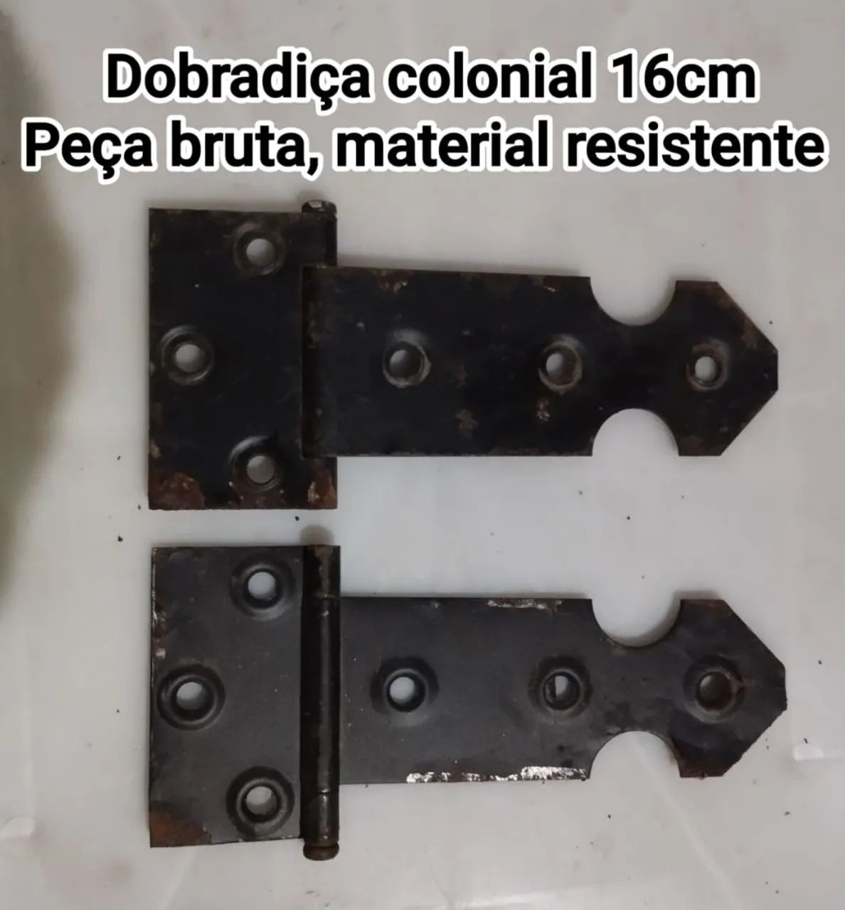 Dobradiça rústicas e Colonial 22cm - Peça Bruta - Foto 4
