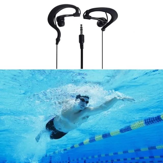 C104 Fone de ouvido com suporte à prova dágua natação piscina surf mar - Foto 4