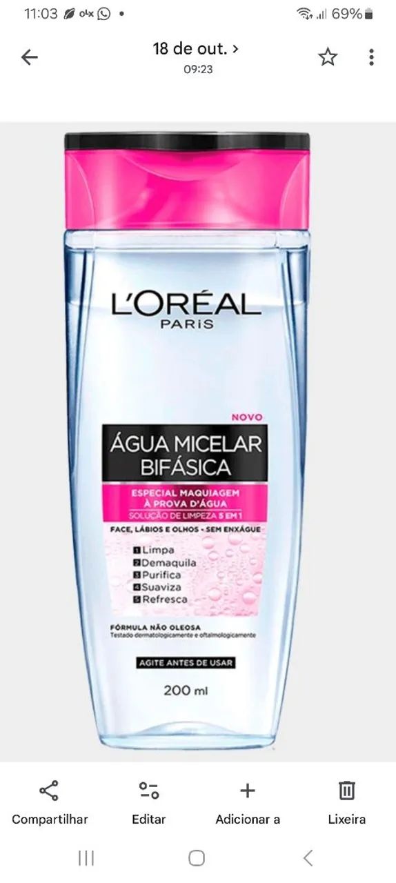 Agua micelar 