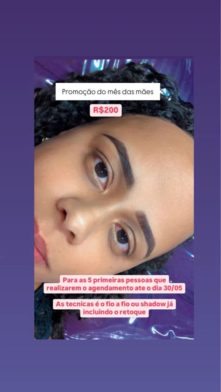Promoção Micropigmentação de Sobrancelhas - Mês das Mães!