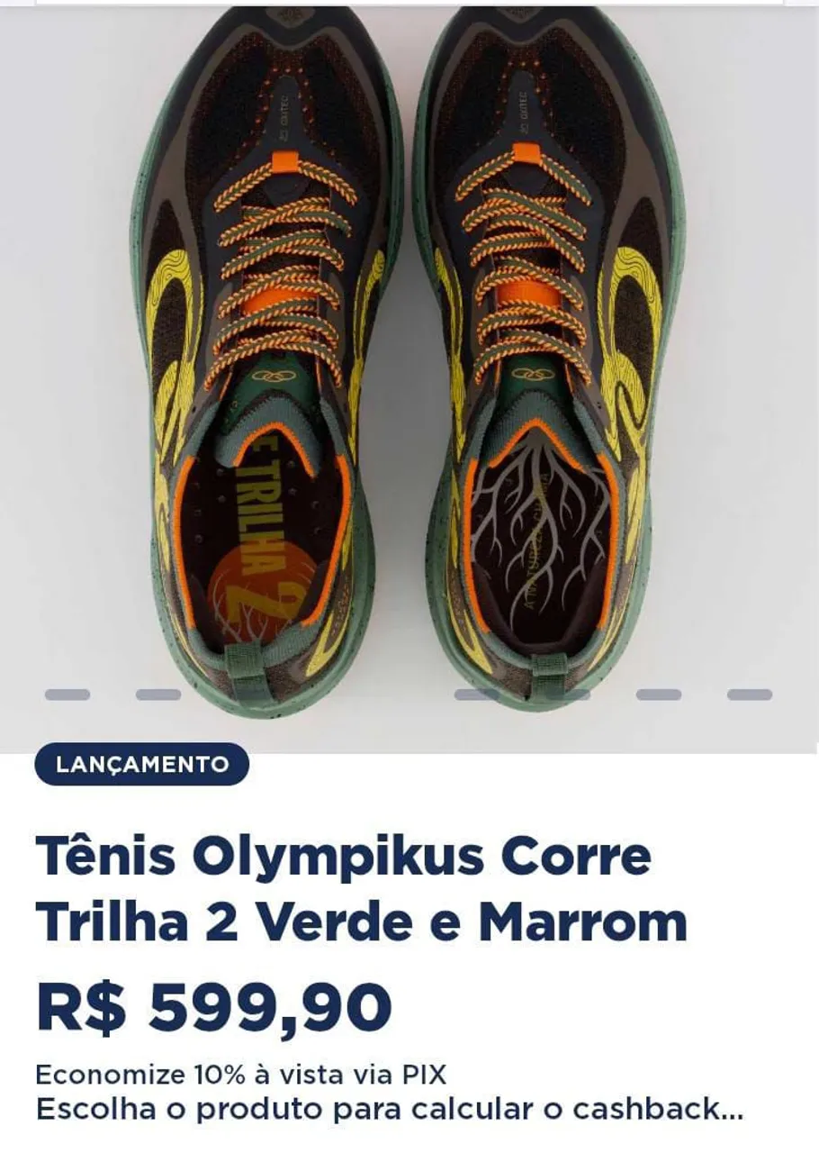 Tênis Olympikus Corre Trilha 2 Verde e Marrom