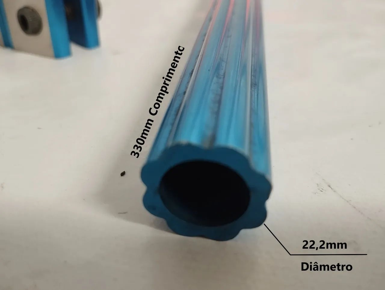 Canote e Abraçadeira Caloi Cross Extra Light Anodizado Azul Novo - Foto 4