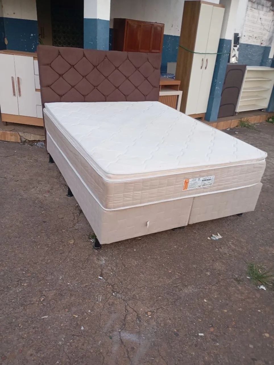 cama completa com cabeceira ótimo estado de conservação  - Foto 3