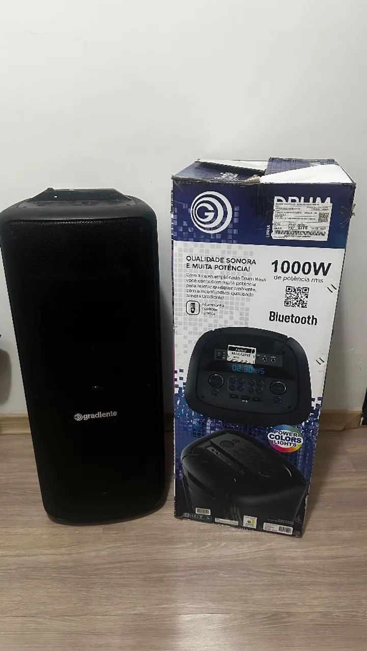 Caixa de som gradiente Drum Bass extreme 1000wts na caixa com controle completa  - Foto 5