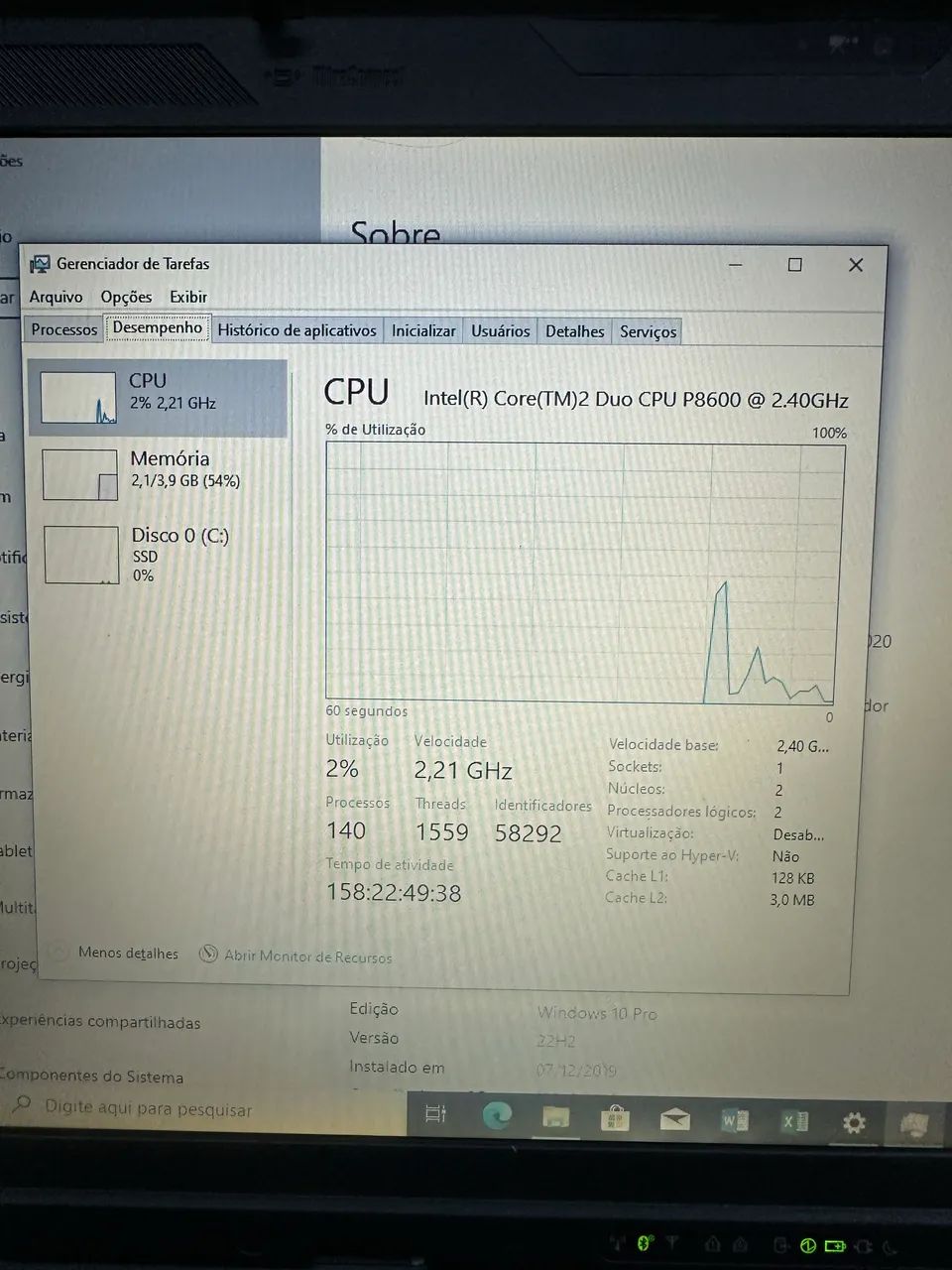 Notebook Lenovo Thinkpad X200 , 120 gb de ssd e 4 gb de RAM bateria boa - Foto 5