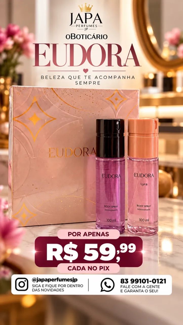 Kit Eudora Body Spray Feminino