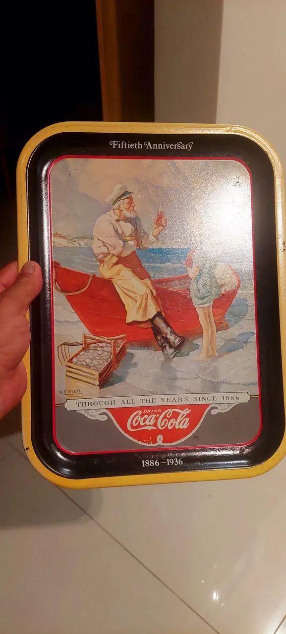 Bandeja antiga coca cola original 