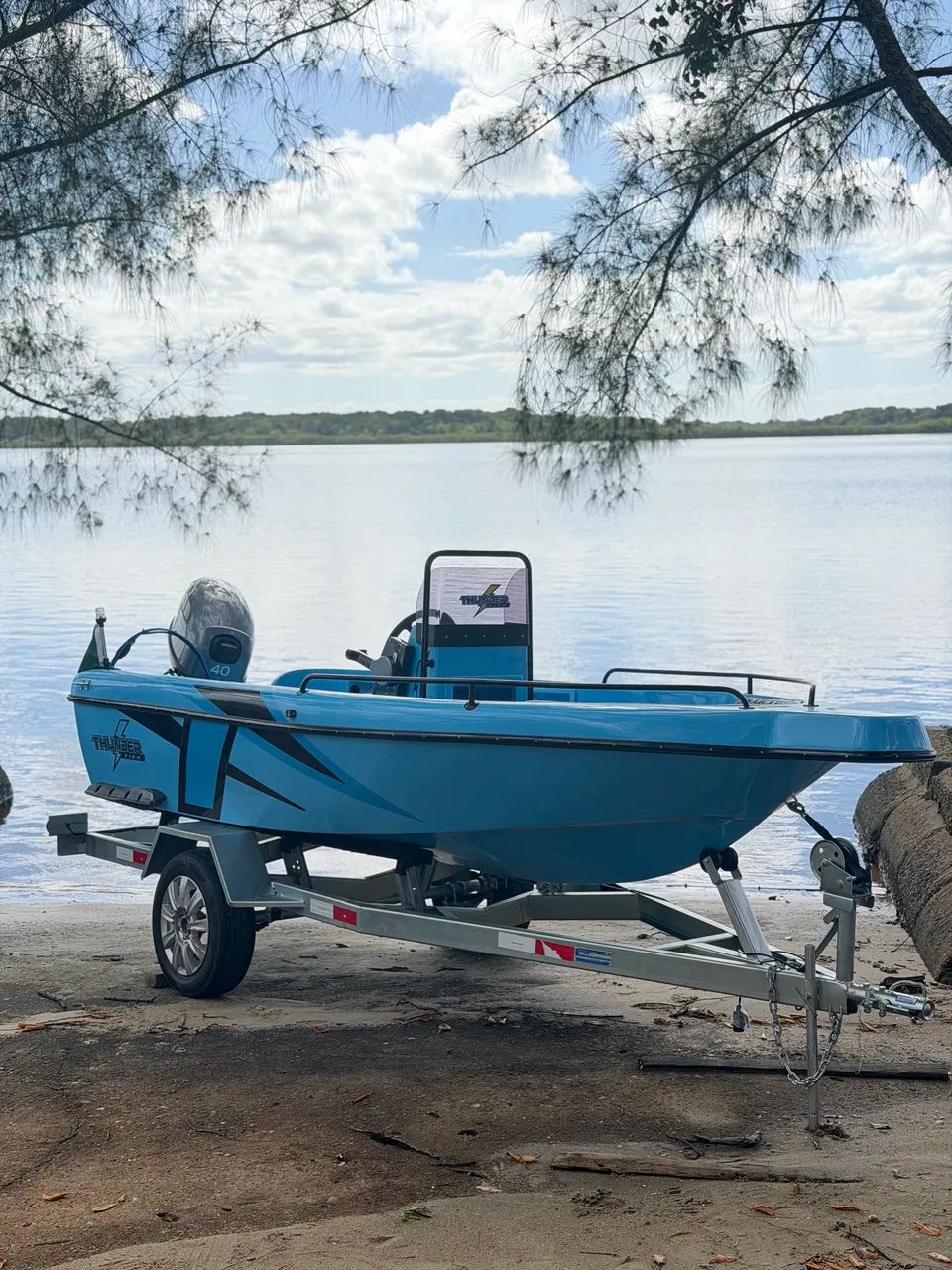 Lancha com motor 40hp e carreta completa! - Foto 4