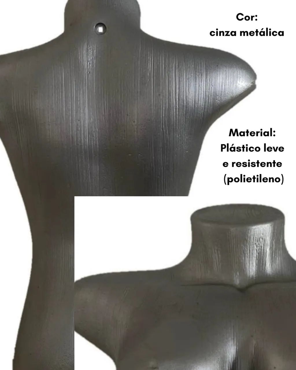 Busto de Manequim Prateado para Loja - Foto 4