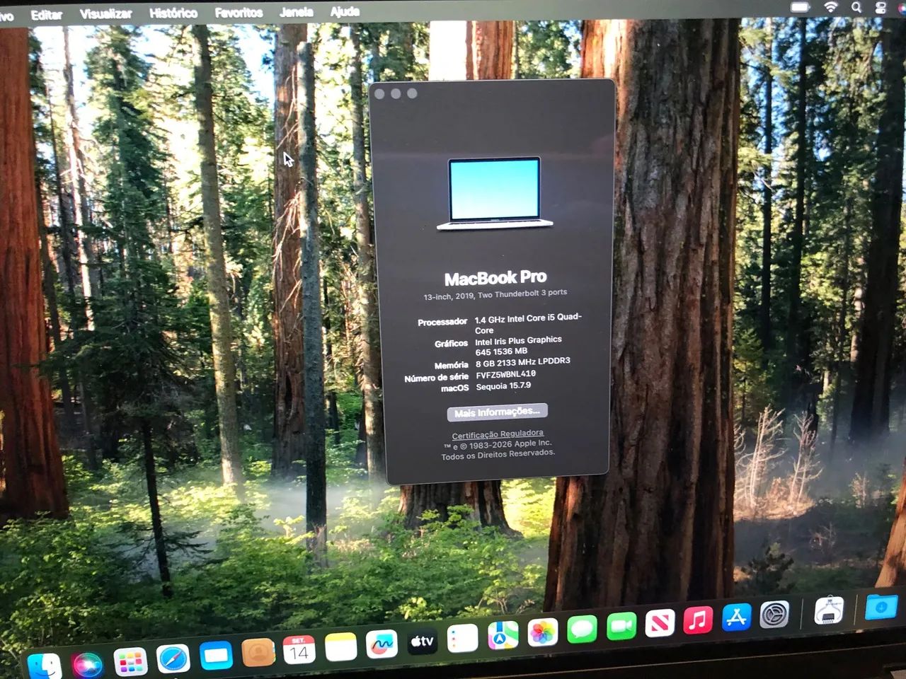 Macbook Pro 2019 8Ram 256ssd memória  - Foto 4