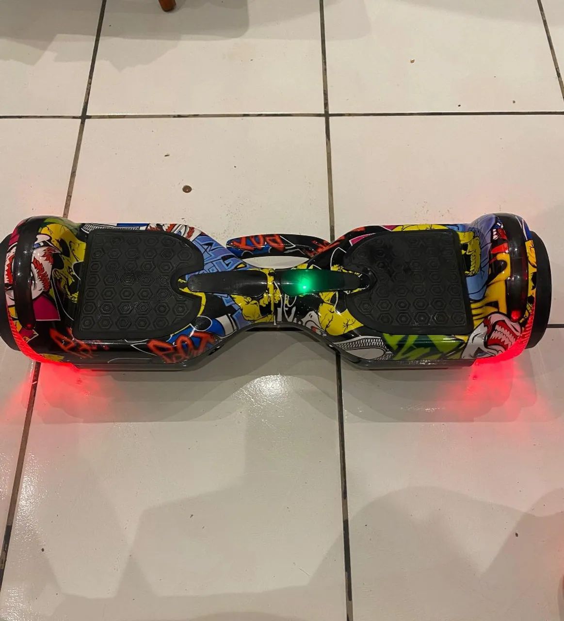  Skate eletrico Hoverboard Bluetooth com led e capa protetora