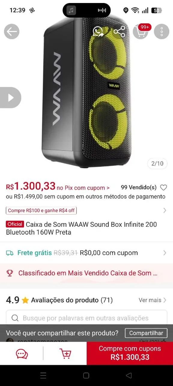 Caixa de som do Alok - Foto 3