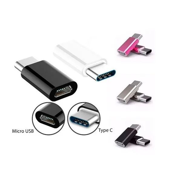  Adaptador micro Usb Fêmea  para  type C Macho