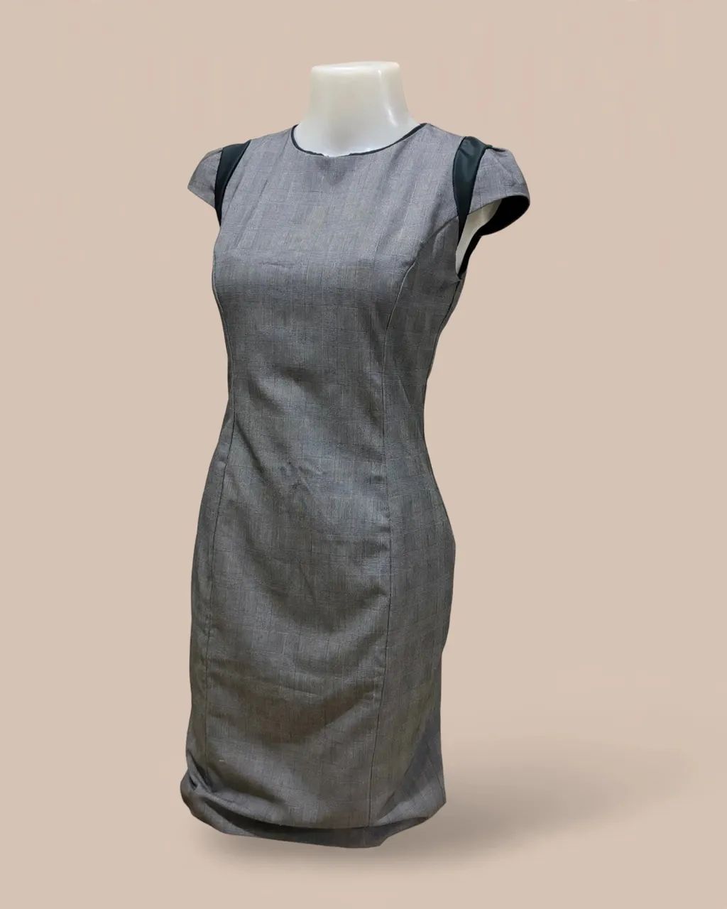 Vestido Cortelle Xadrez Cinza 40 - Foto 3