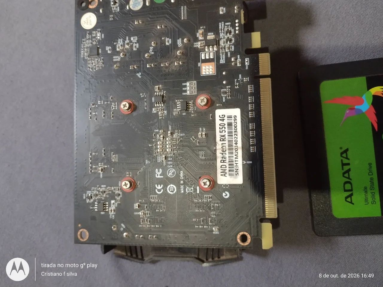 RX550 4GB+SSD 240GB+RAM DDR3 4GB CADA - Foto 2