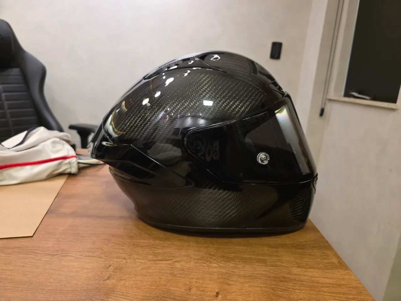 Capacete KYT Nz race carbono + intermunicador cardo frecom 2x - Foto 6