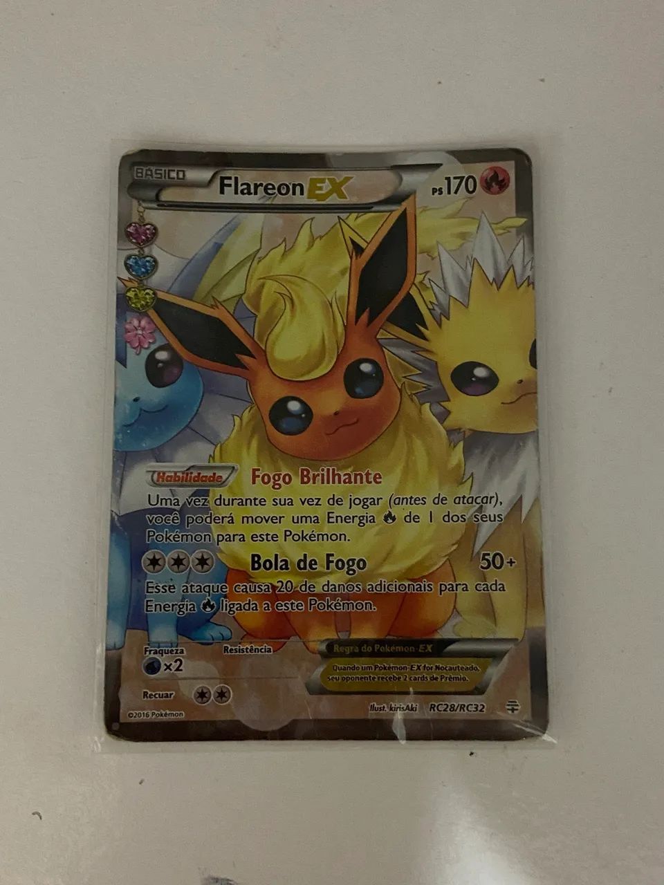 Carta Pokemon Flareon EX RC28/RC32