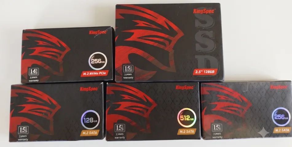  HD SSD128GB, 256GB e 512GB