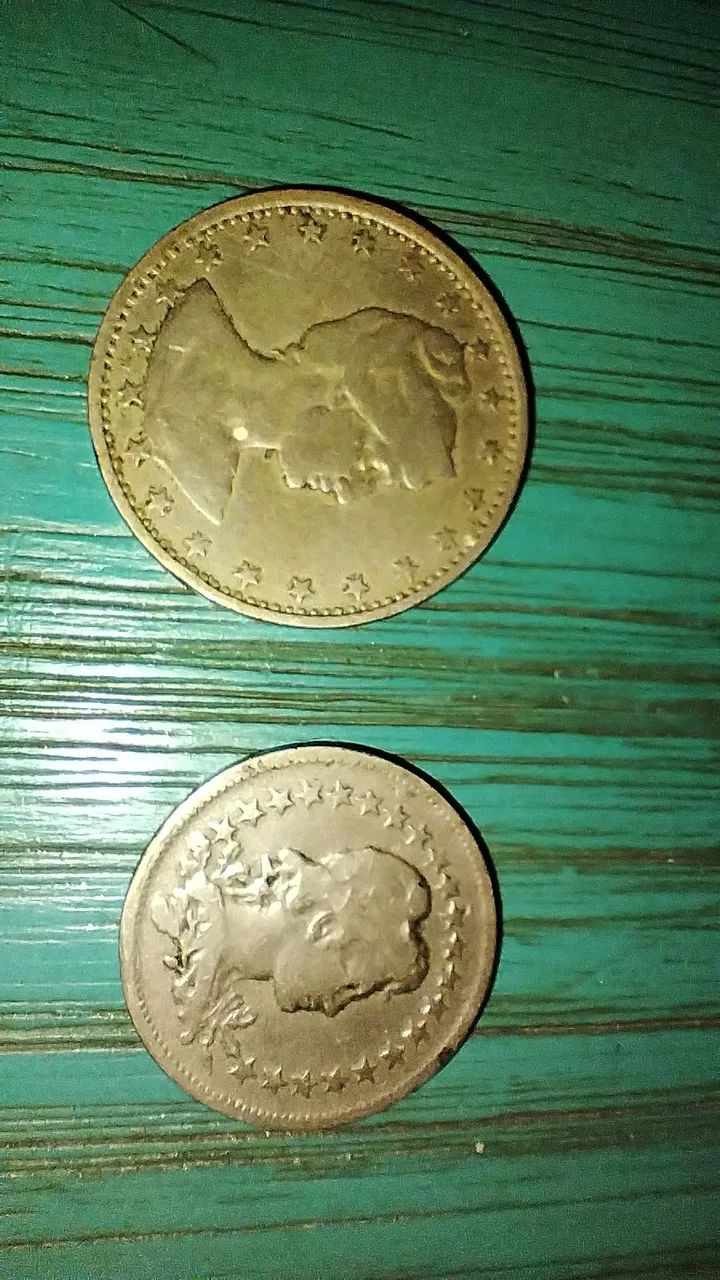 Moedas de 400 e 200 Reis de 1924 - Foto 3