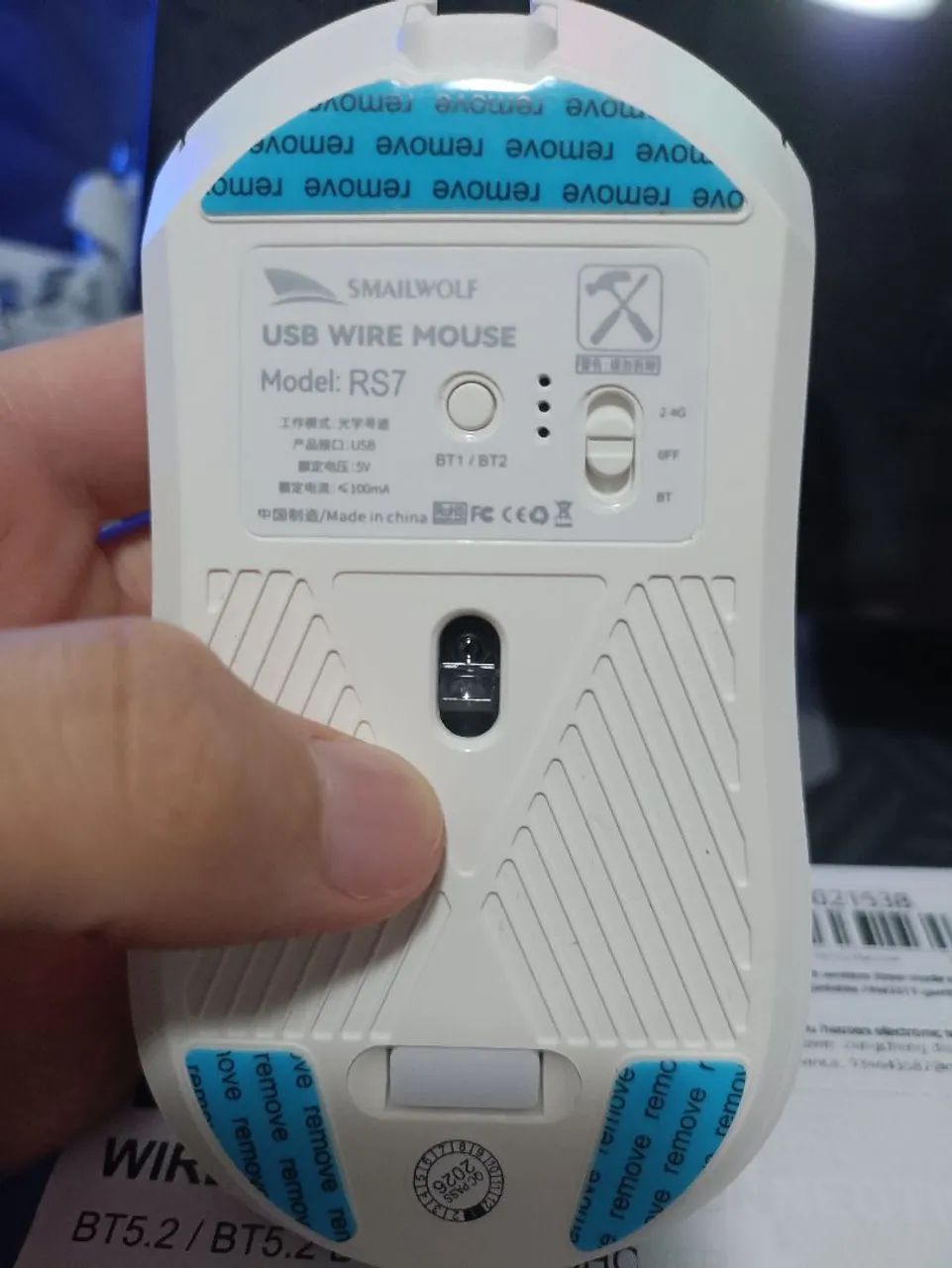 Mouse  gamer smailwolf rs7, novo na caixa  - Foto 3