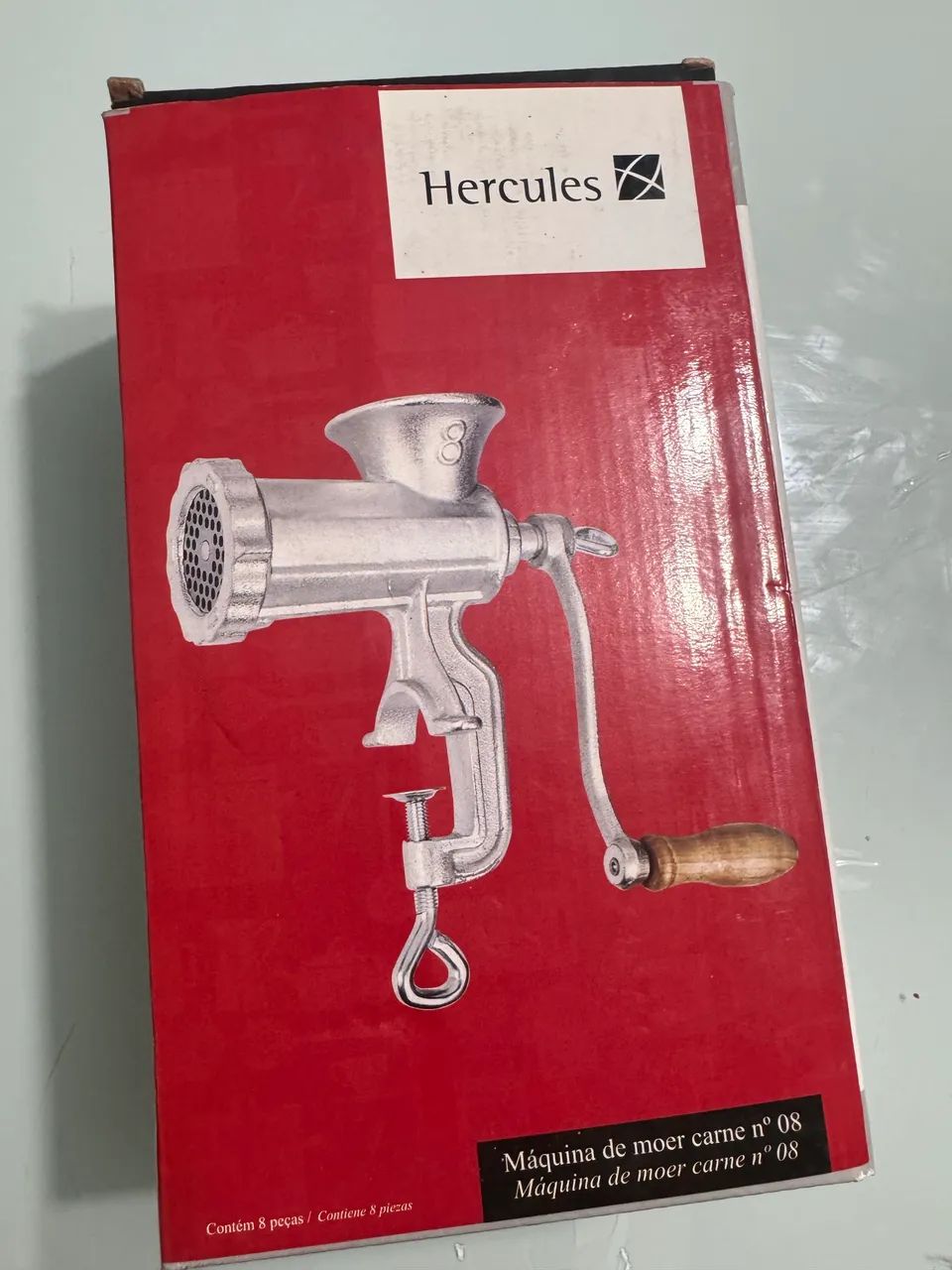 Moedor de Carne Manual Hercules Nº 08 - Completo e Resistente
