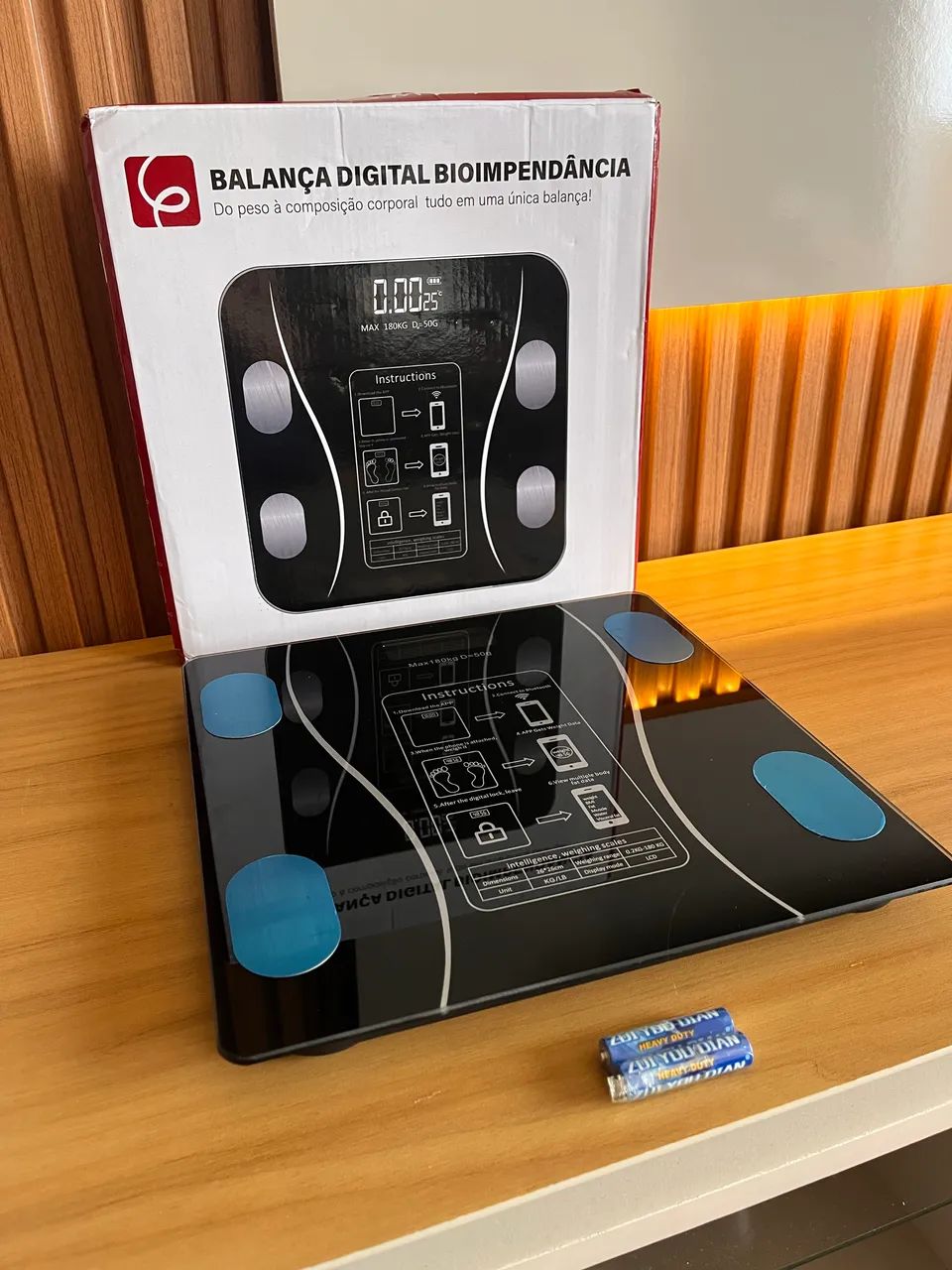 Balança Digital Bioimpedância Bluetooth até 180kg - Nova - Foto 2