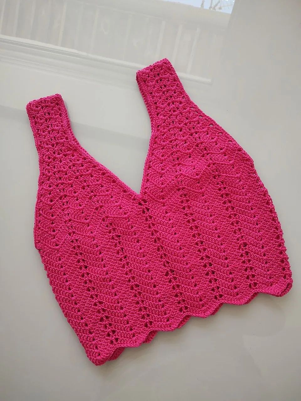 Cropped Crochê Rosa pink